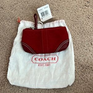 Brand New With Tags Coach Wallet Keychain F40601 in Cardinal